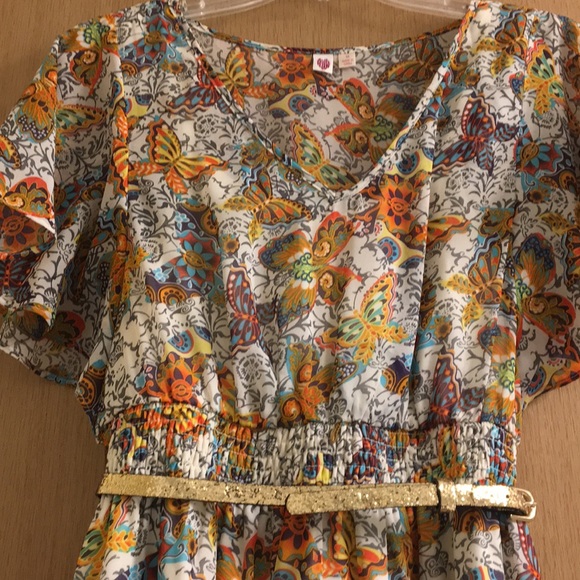 💙 Butterfly 🦋 Print Dress - Picture 1 of 6